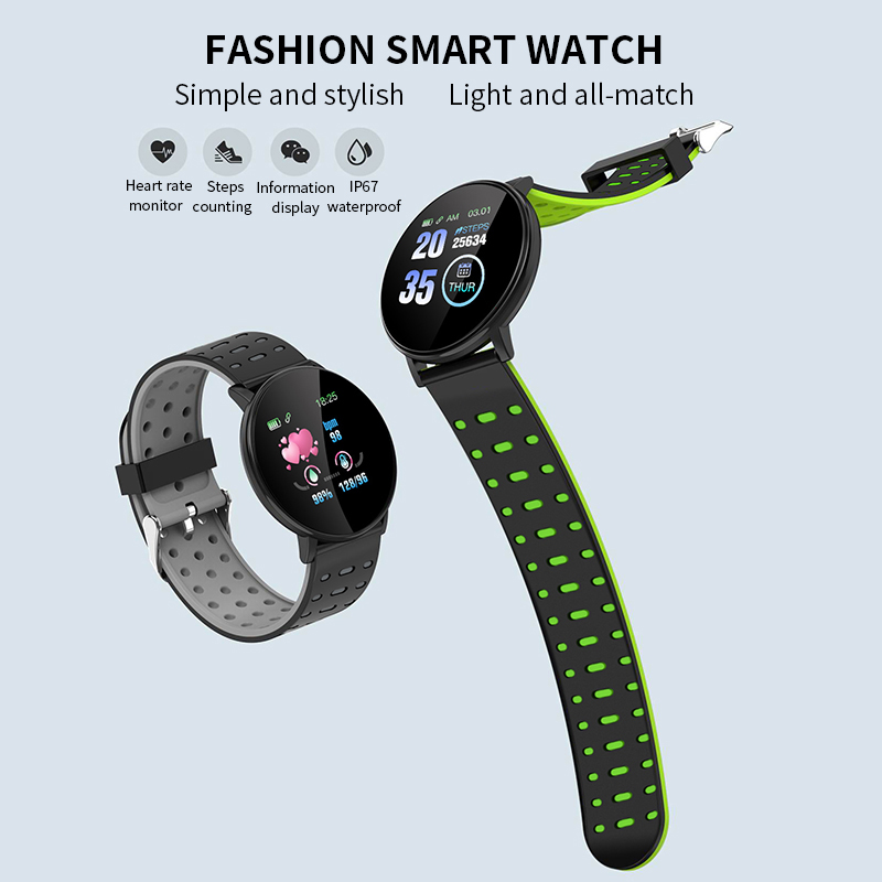 Bracelet de Fitness intelligent, montre de fréquence cardiaque étanche, horloge électronique numérique multifonctionnelle pour téléphone Android 119 Plus SHOPA TUNISIE SHOPA.TN SHOPA VENTE EN LIGNE TAYARA JUMIA TAYARA.TN JUMIA.TN AYAWIN WAMIA SMARTWATCH SMARTBRACELET VENTE EN LIGNE