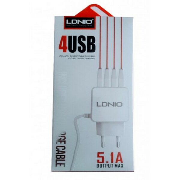 Shopa Shopa.tn Jumia Chargeur Micro 4 USB LDNIO Acheter votre Chargeur Micro USB 5.1A 4 USB LDNIO 688 au meilleur prix en Tunisie chez la boutique en ligne Technomall